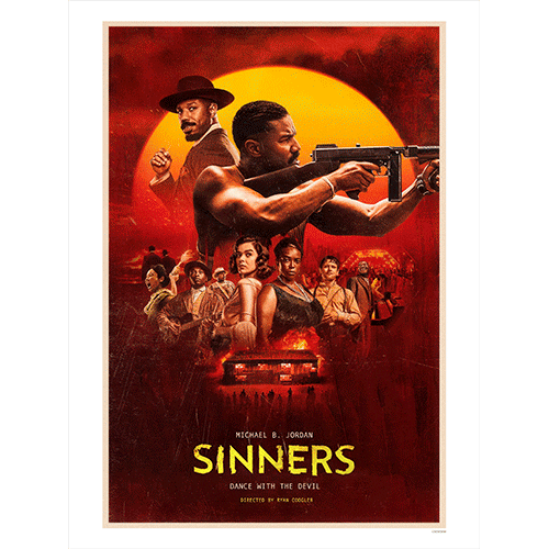 Sinners, Michael B. Jordan disparando con un fusil.